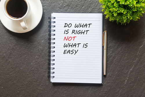 Blog Image: Do What Is Right Not What Is Easy
