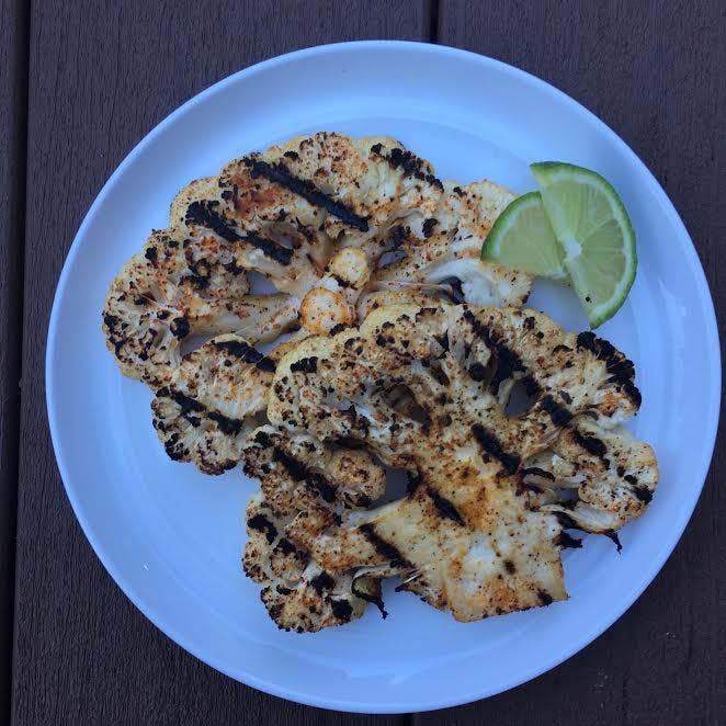 Recipe Image: Fiesta Lime Barbecued Cauliflower Steaks