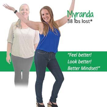 Myranda's weight loss testimonal image