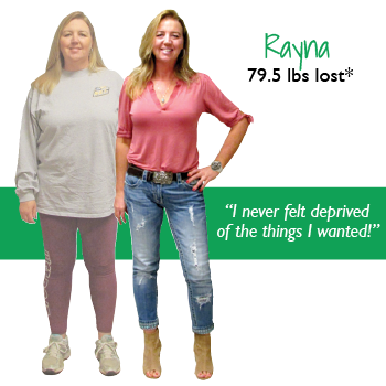 Rayna's weight loss testimonal image