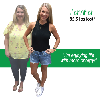 Jennifer's weight loss testimonal image