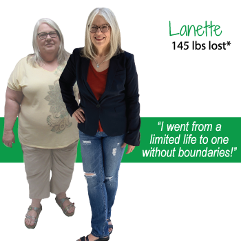 Lanette's weight loss testimonal image Lanette's weight loss testimonal image