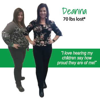 Deanna's weight loss testimonal image