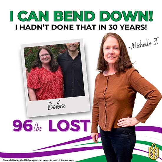 Michelle J's weight loss testimonal image