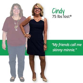 Cindy's weight loss testimonal image Cindy's weight loss testimonal image