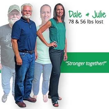 Julie and Dale's weight loss testimonal image Julie and Dale's weight loss testimonal image