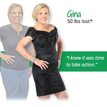 Gina's weight loss testimonal image Gina's weight loss testimonal image