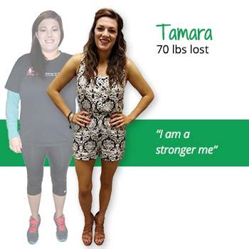 Tamara's weight loss testimonal image