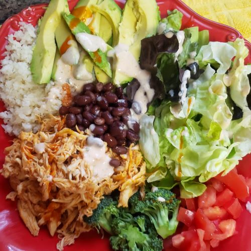 Recipe Image: Shredded Buffalo Chicken Salad Recipe Image: Shredded Buffalo Chicken Salad