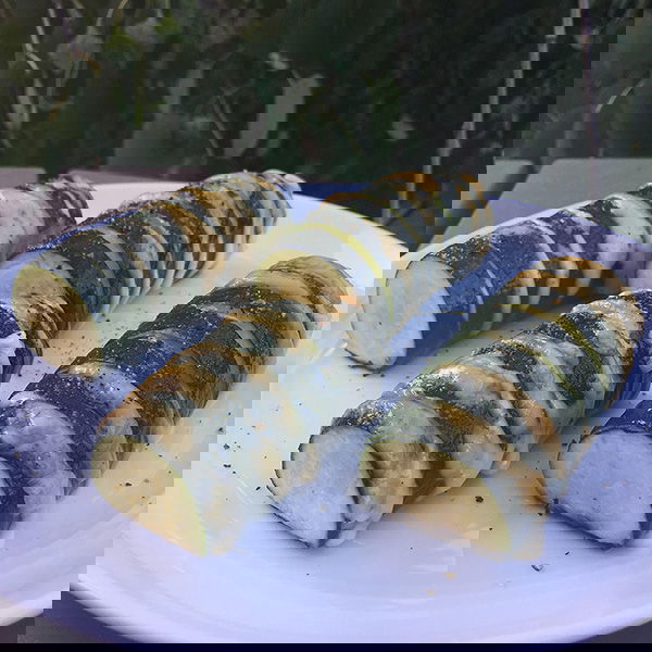 Recipe Image: Garlic-Parmesan Zucchini Hasselbacks