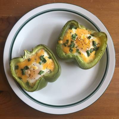 Recipe Image: Baked Bell Pepper Eggs