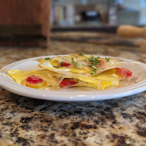 Recipe Image: Rice Paper Omelets Recipe Image: Rice Paper Omelets