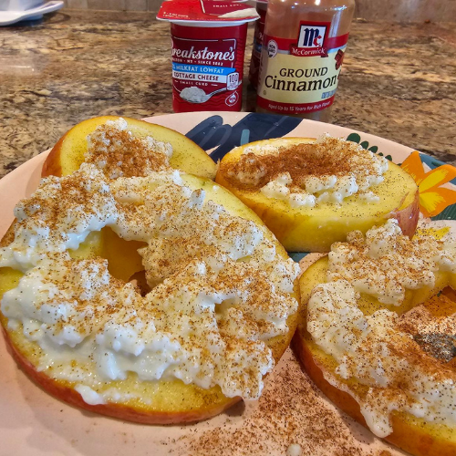 Recipe Image: Apple Cinnamon Cottage Cheese Rings Recipe Image: Apple Cinnamon Cottage Cheese Rings