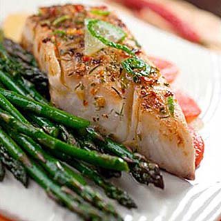 Recipe Image: Chili-Rubbed Tilapia and Asparagus Recipe Image: Chili-Rubbed Tilapia and Asparagus