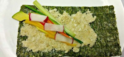 Recipe Image: Riced Cauliflower Vegetable Sushi